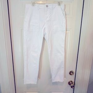 White Straight-Leg Pants